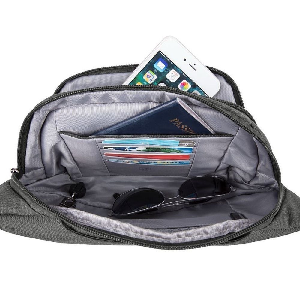Travelon Anti-Theft Metro Gray Heather Waistpack/NWT fanny pack, travel bag - Picture 4 of 12